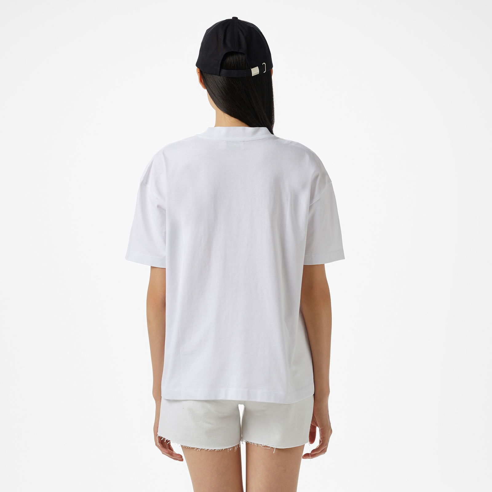 Calvin Klein Placed İnstitutional Bf Kadın Beyaz T-Shirt