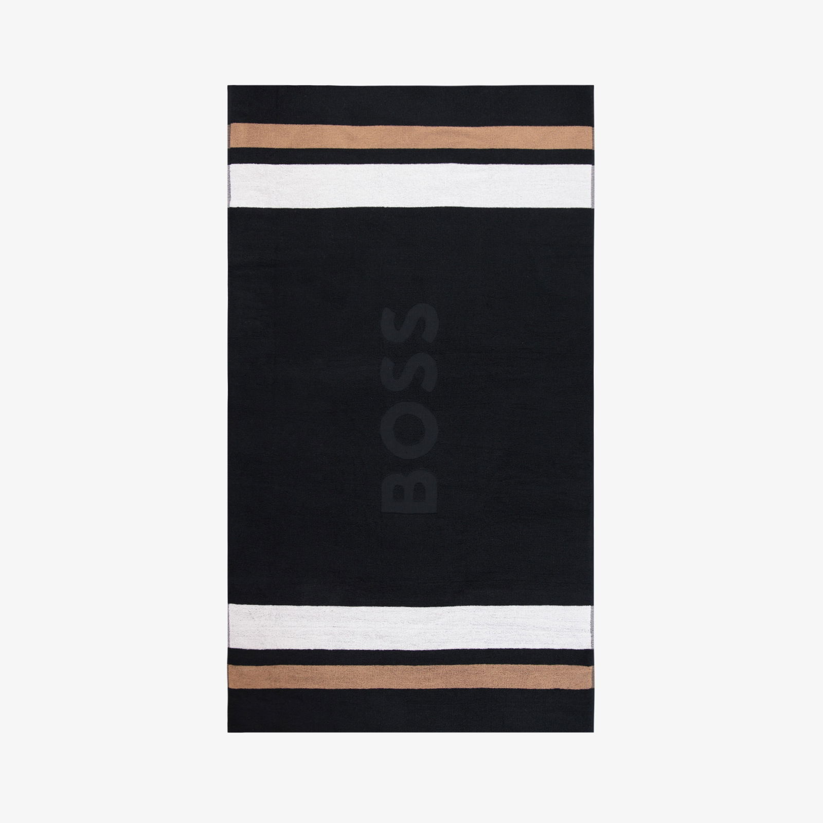 Boss Codes Towel Kadın Siyah Plaj Havlusu
