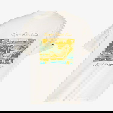  Tommy Jeans Rlx Beach Club Graphic Erkek Beyaz T-Shirt
