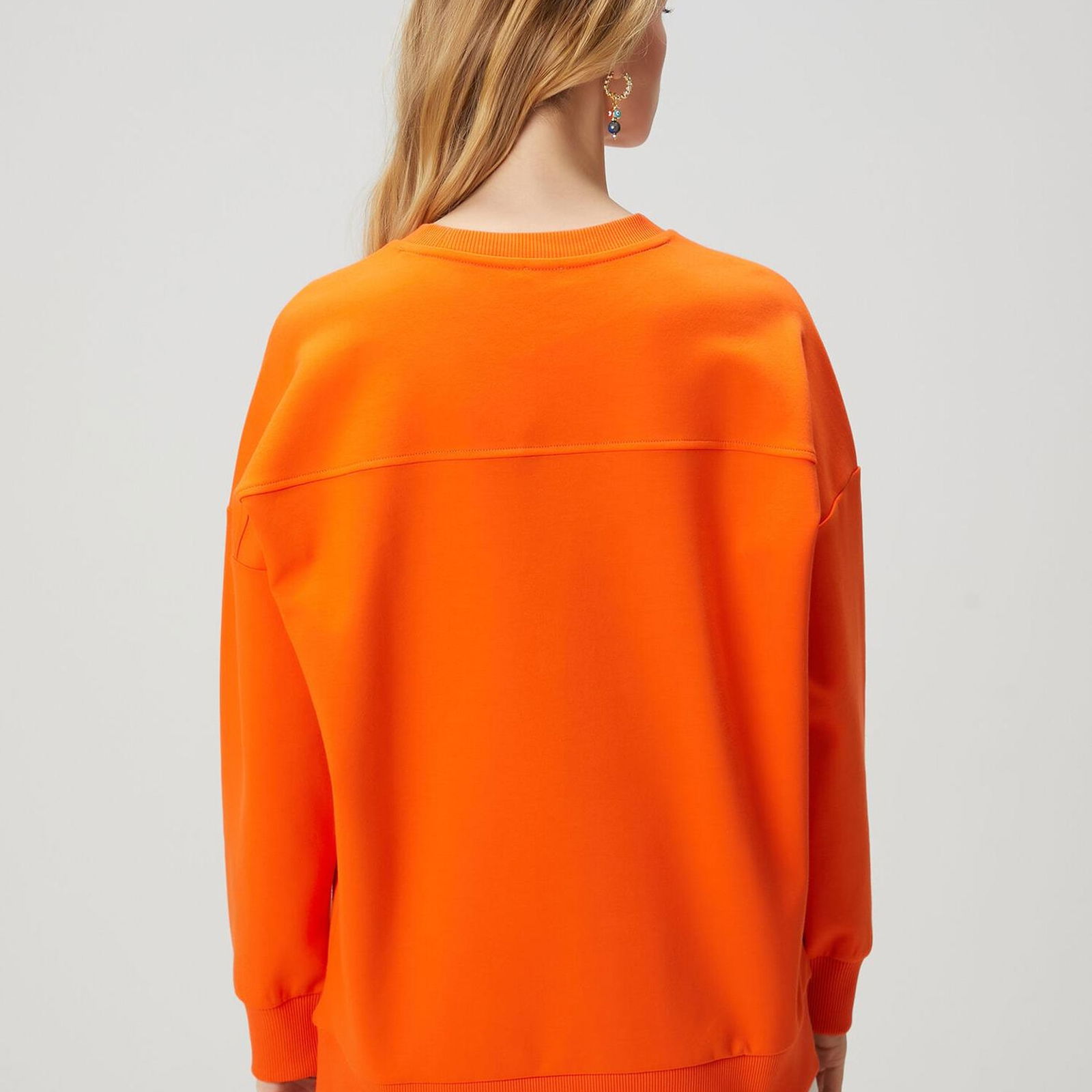 Beymen Club Kadin Oversize Mercan Logo Nakışlı Sweatshirt