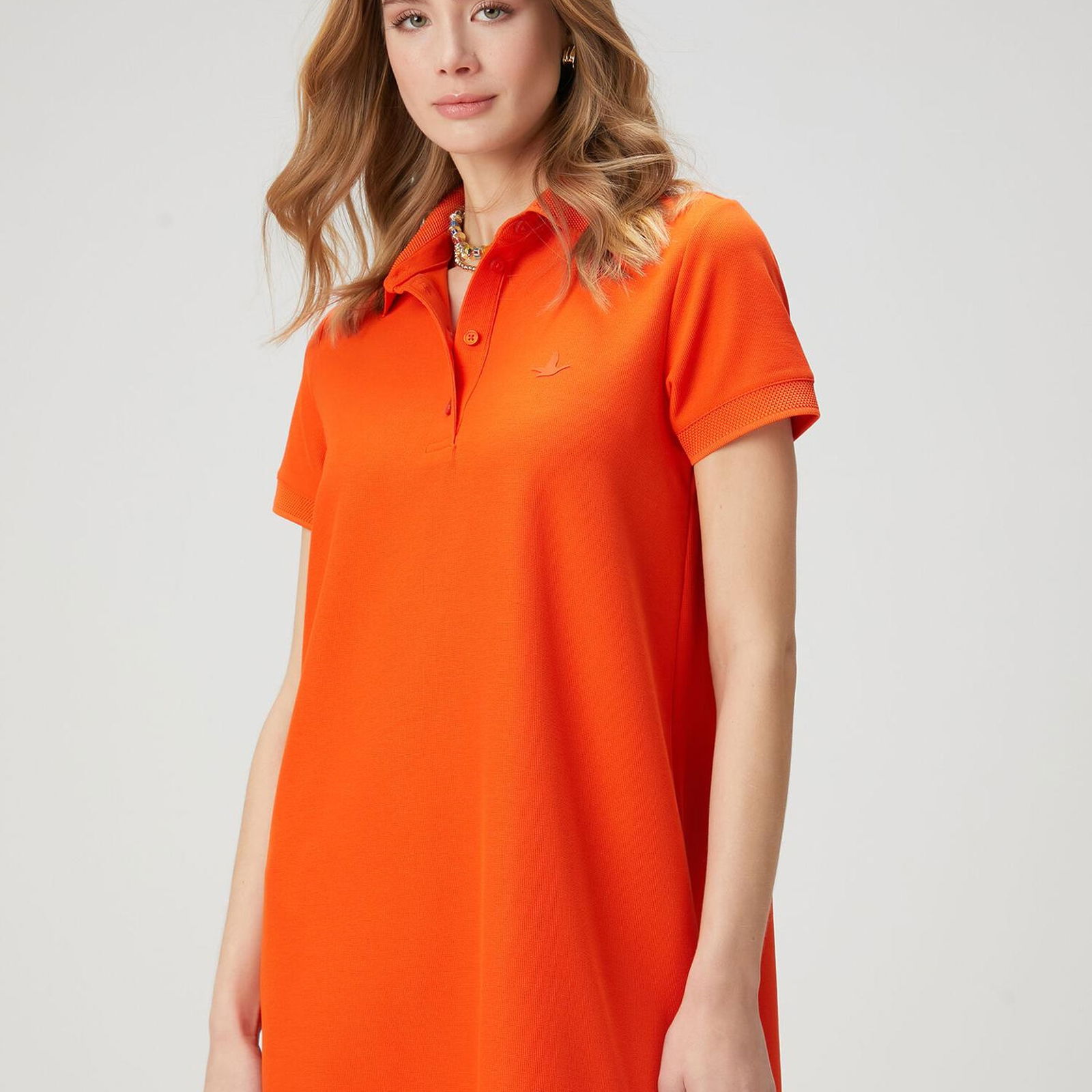 Beymen Club Kadin Mercan Mini Pike Polo Elbise