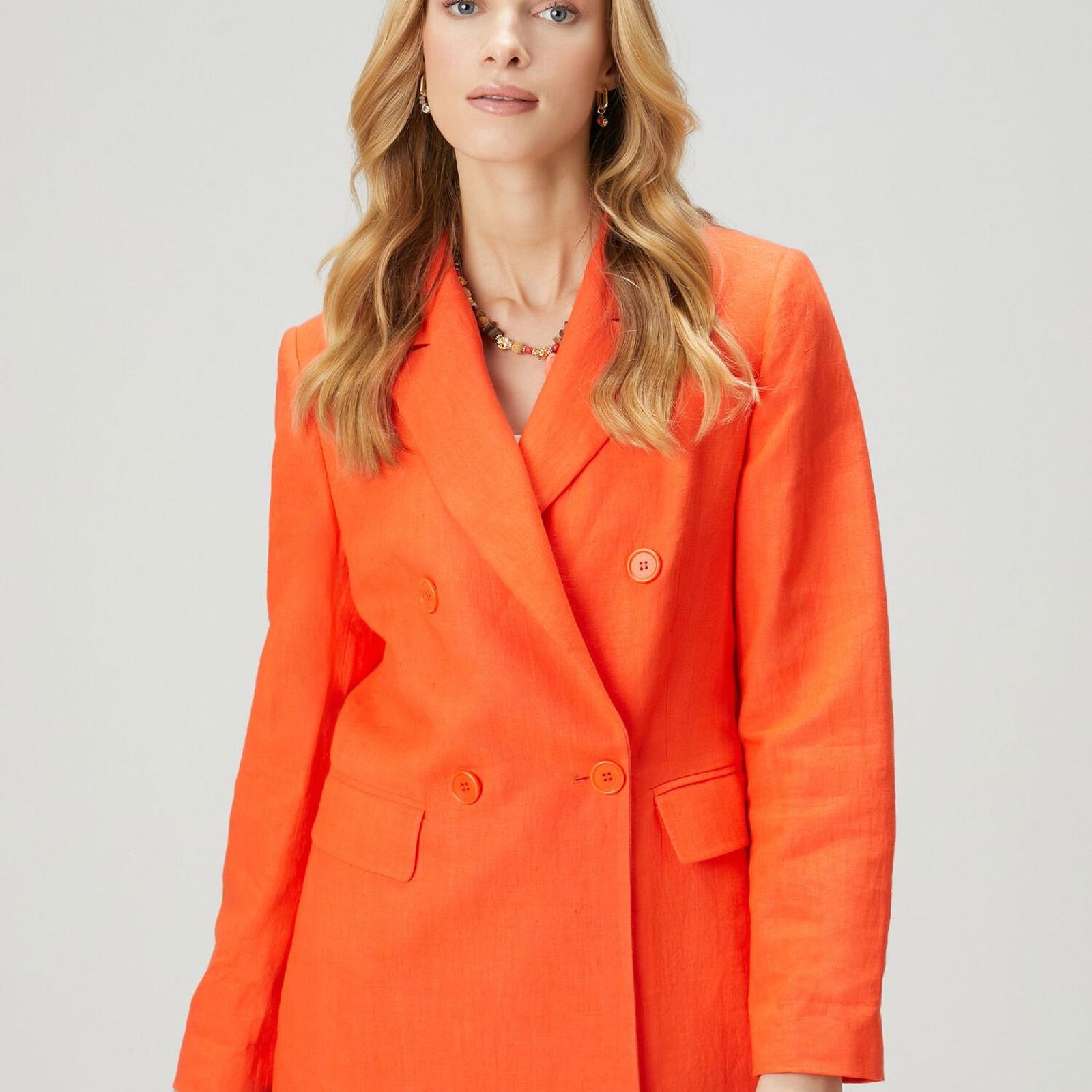 Beymen Club Kadin Mercan Keten Blazer