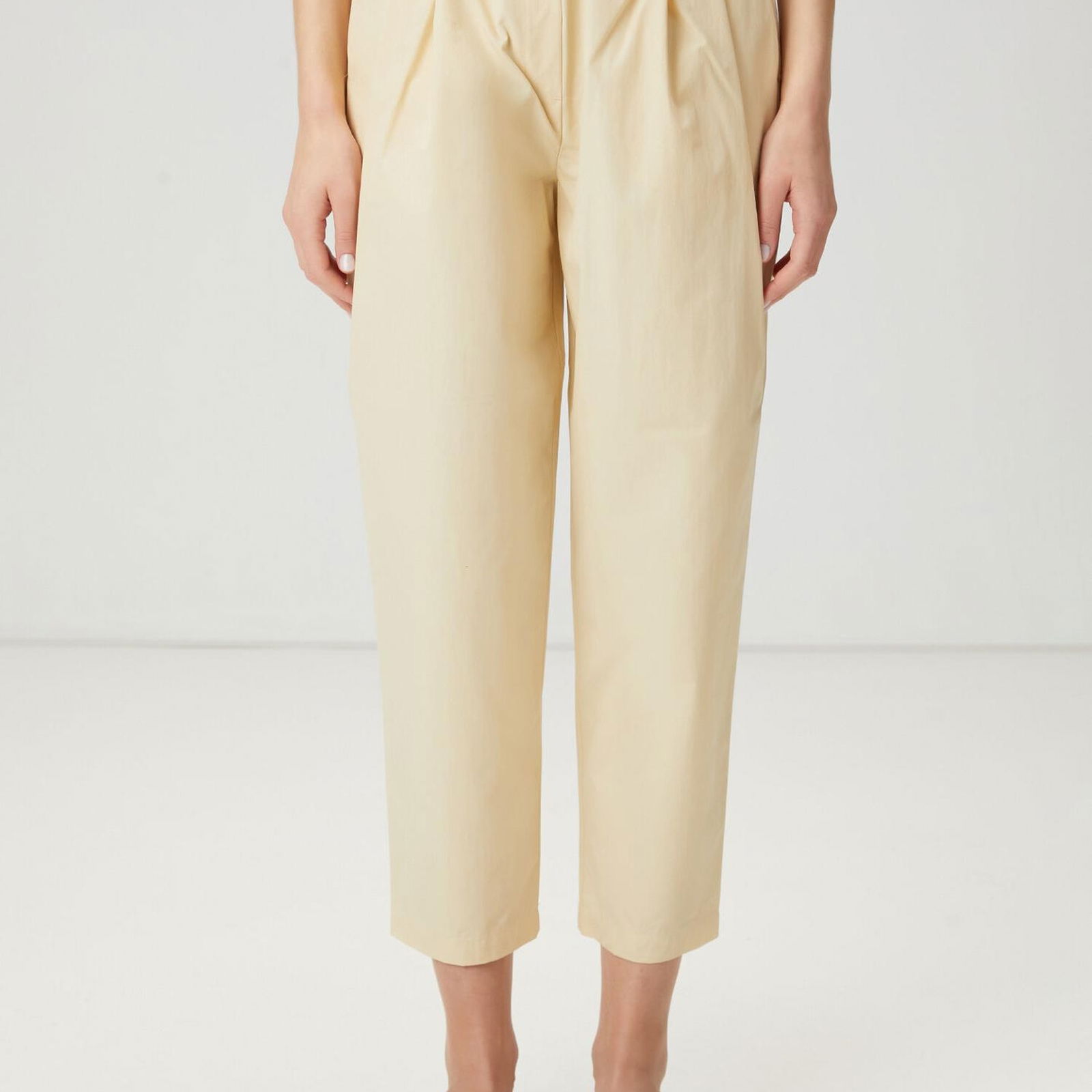 Beymen Club Kadin Krem Pileli Poplin Pantolon