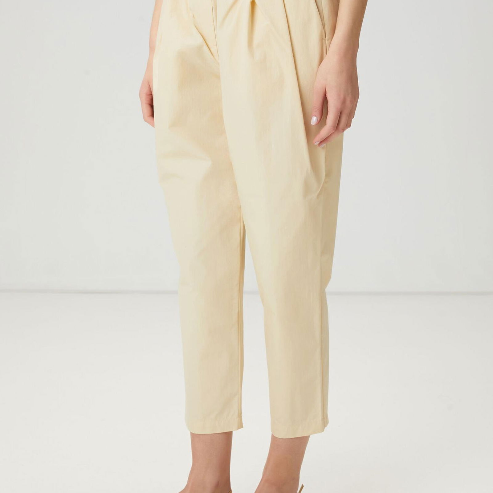 Beymen Club Kadin Krem Pileli Poplin Pantolon