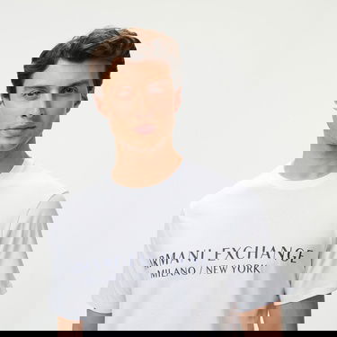  Armani Exchange Erkek Beyaz Bisiklet Yaka T-Shirt