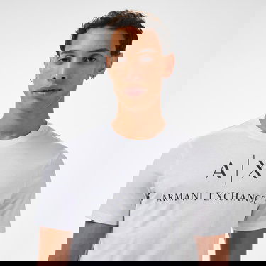  Armani Exchange Erkek Beyaz Bisiklet Yaka T-Shirt
