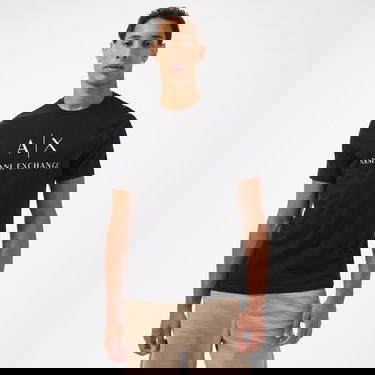  Armani Exchange Erkek Siyah Bisiklet Yaka T-Shirt