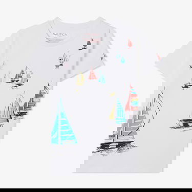  Nautica Erkek Çocuk Beyaz Regular Fit Baskılı T-Shirt