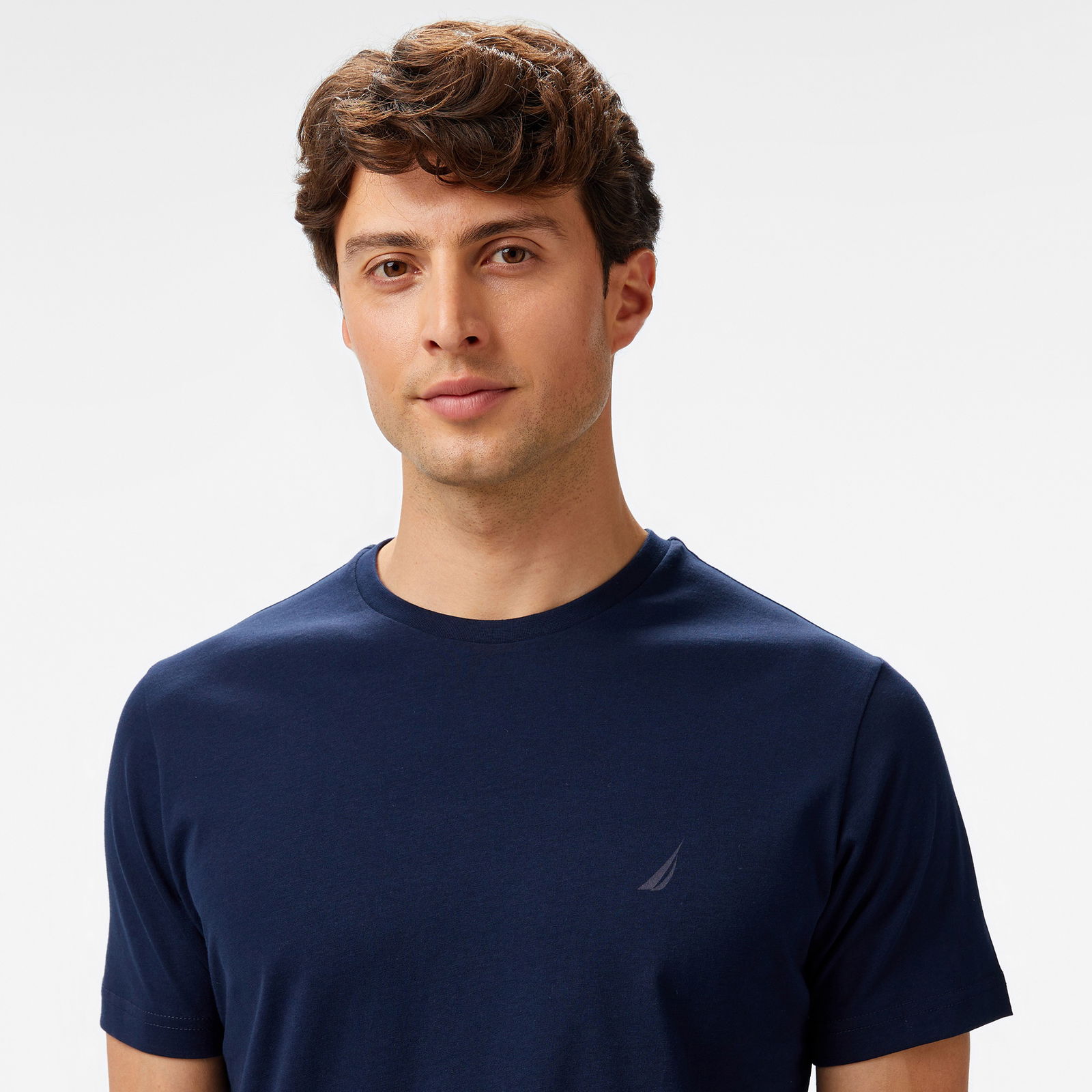 Nautica Erkek Lacivert Regular Fit Baskılı T-Shirt