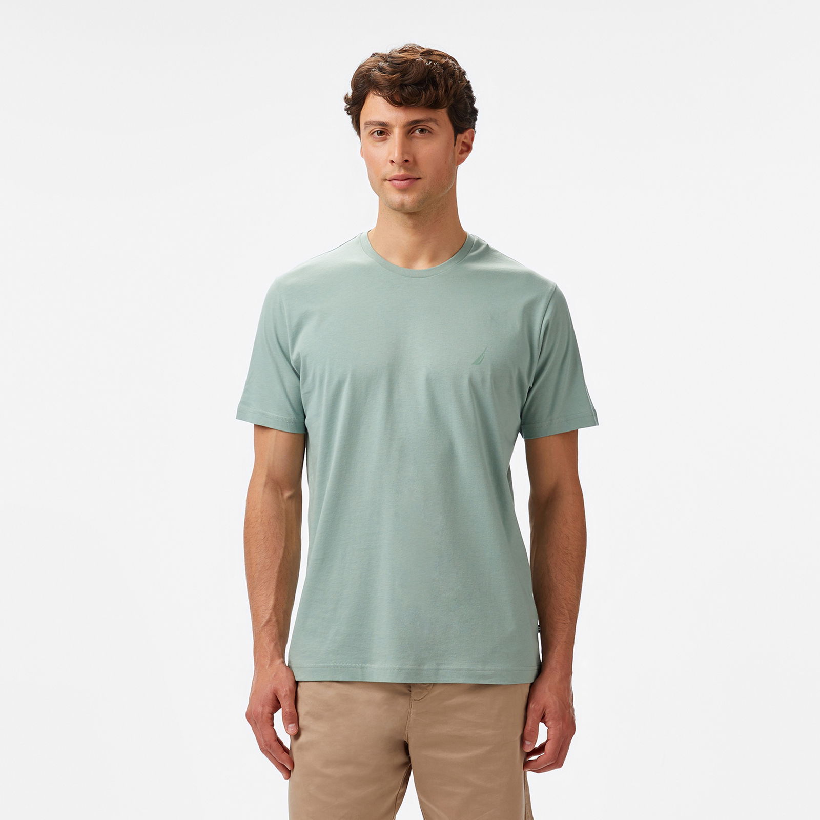 Nautica Erkek Yeşil Regular Fit Baskılı T-Shirt