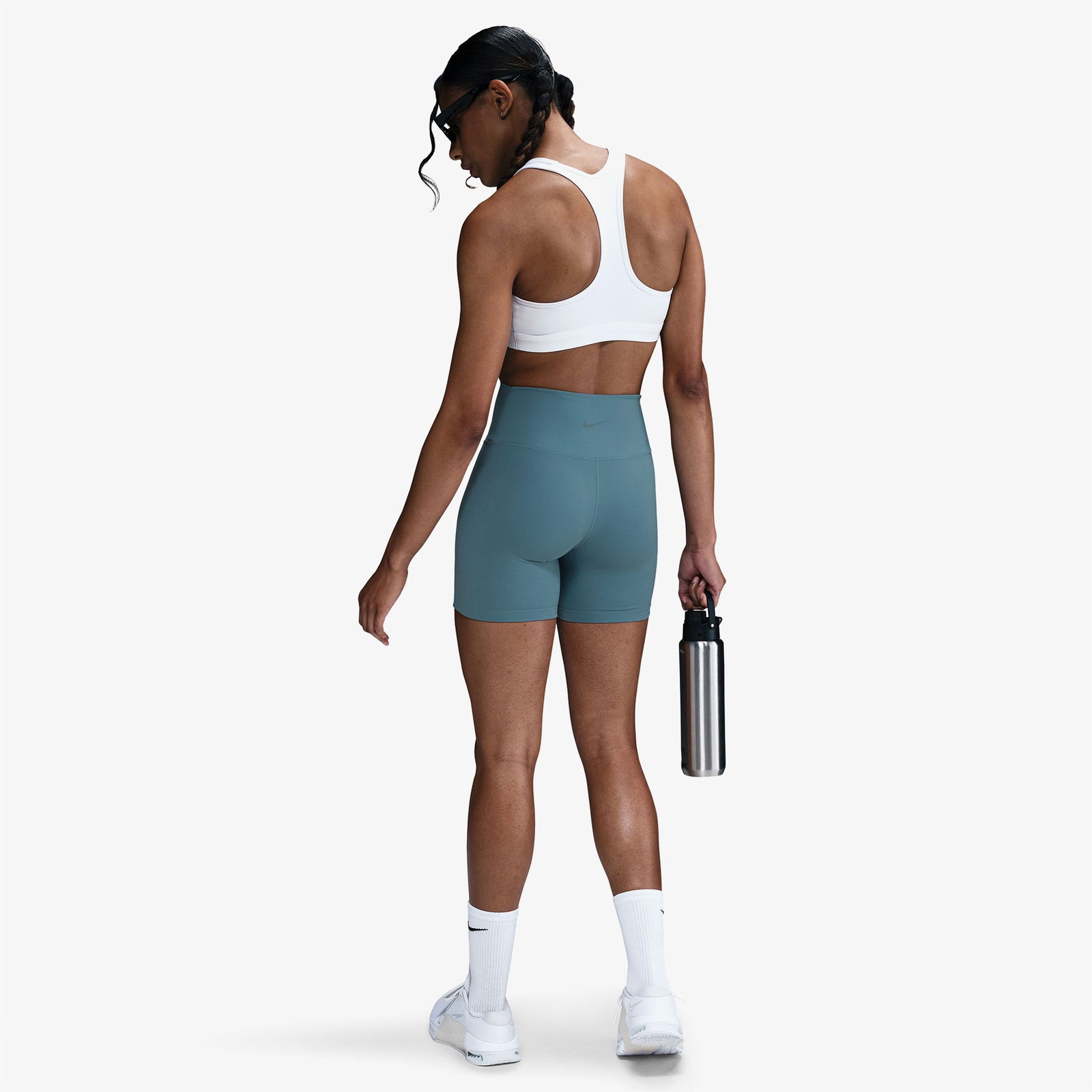 Nike One Dri-Fit 13 cm Kadın Mavi Tayt