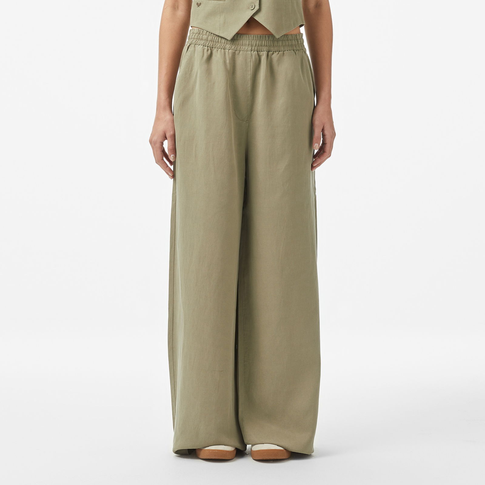 Lacoste Kadın Relaxed Fit Haki Pantolon