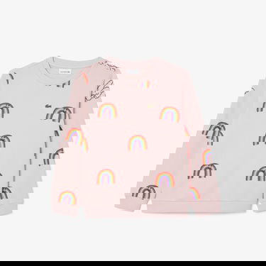  Lacoste Çocuk Bisiklet Yaka Desenli Pembe Sweatshirt
