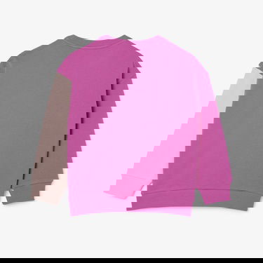  Lacoste Çocuk Bisiklet Yaka Renk Bloklu Pembe Sweatshirt
