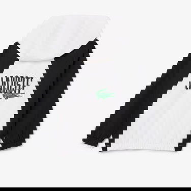  Lacoste Çocuk Kapüşonlu Renk Bloklu Beyaz Eşofman Takımı