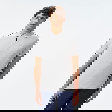  Lacoste Erkek Regular Fit Renk Bloklu Gri Polo