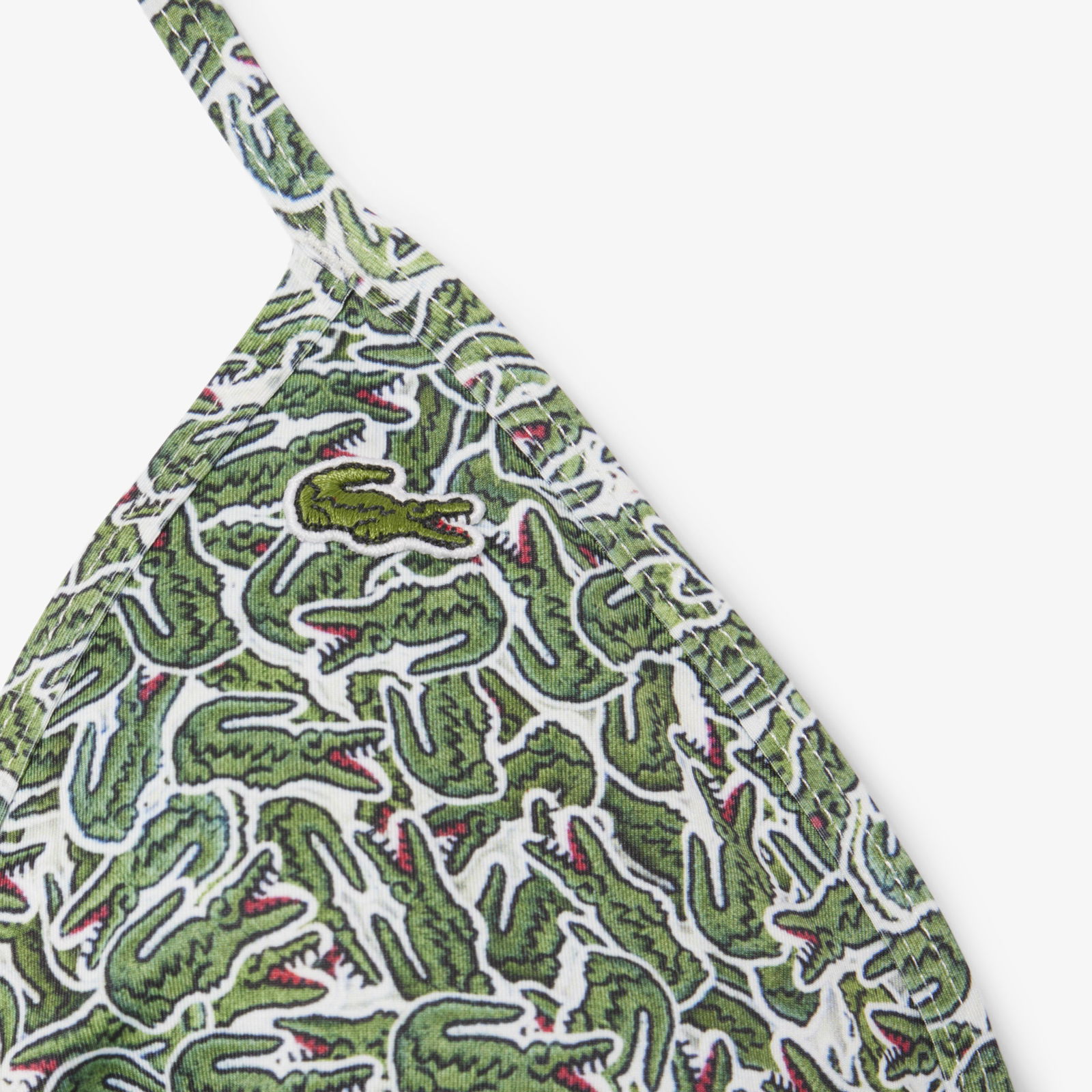 Lacoste Kadın Baskılı Yeşil Bikini Üstü
