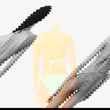  Lacoste Kadın Baskılı Yeşil Bikini Üstü