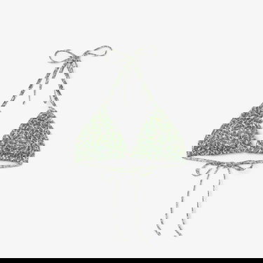  Lacoste Kadın Baskılı Yeşil Bikini Üstü