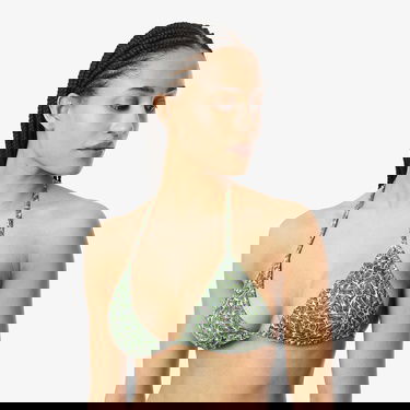  Lacoste Kadın Baskılı Yeşil Bikini Üstü