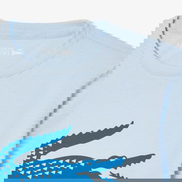  Lacoste Erkek Çocuk Bisiklet Yaka Baskılı Mavi T-Shirt