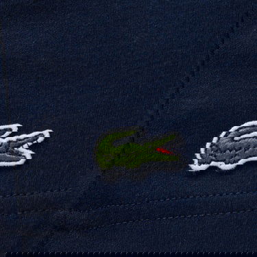  Lacoste Erkek Bisiklet Yaka Baskılı Lacivert T-Shirt