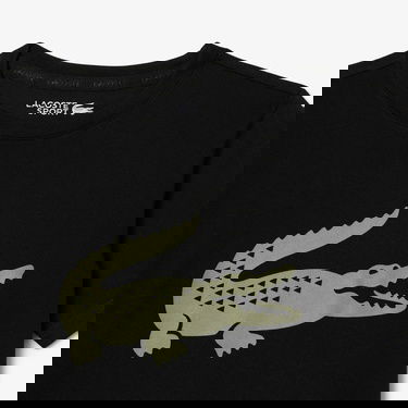  Lacoste Erkek Çocuk Bisiklet Yaka Baskılı Siyah T-Shirt