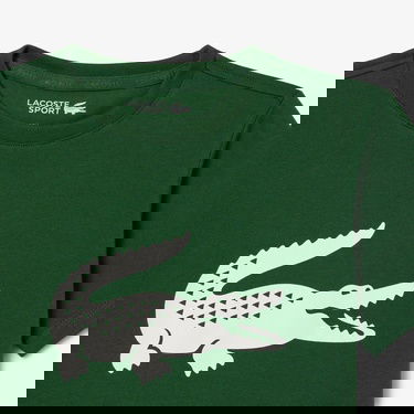 Lacoste Erkek Çocuk Bisiklet Yaka Baskılı Yeşil T-Shirt