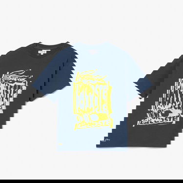  Lacoste Çocuk Bisiklet Yaka Baskılı Lacivert T-Shirt