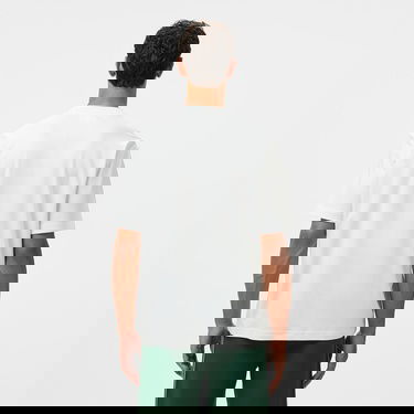  Lacoste Erkek Bisiklet Yaka Baskılı Beyaz T-Shirt