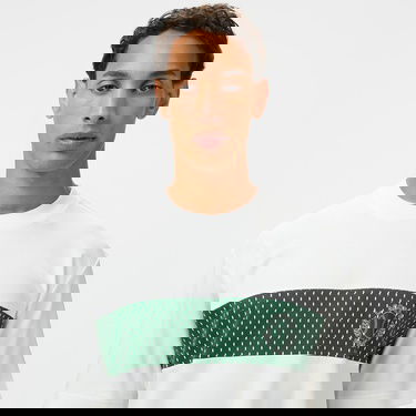  Lacoste Erkek Bisiklet Yaka Baskılı Beyaz T-Shirt
