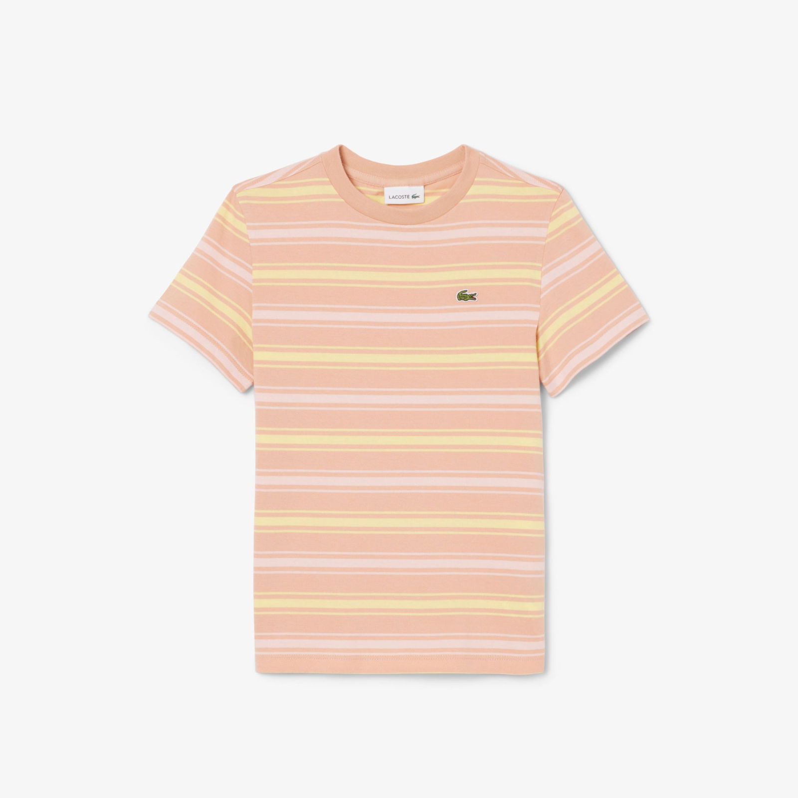 Lacoste Çocuk Bisiklet Yaka Çizgili Pembe T-Shirt