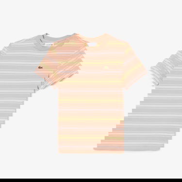  Lacoste Çocuk Bisiklet Yaka Çizgili Pembe T-Shirt