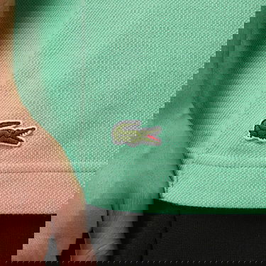  Lacoste Erkek Oversize Fit Bisiklet Yaka Baskılı Açık Yeşil T-Shirt