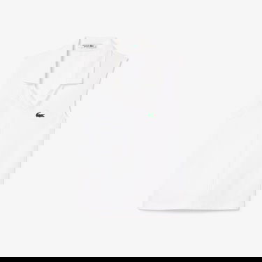  Lacoste Kadın Slim Fit Kolsuz Beyaz Polo