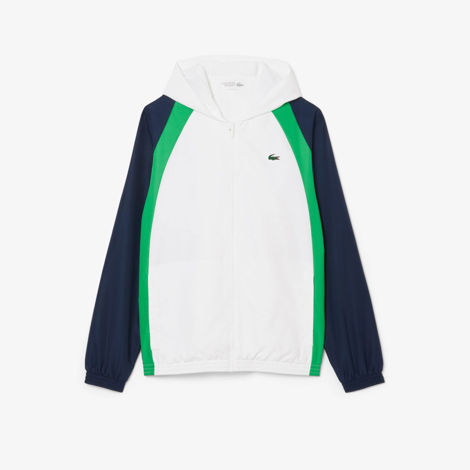 Lacoste Erkek Regular Fit Kapüşonlu Renk Bloklu Beyaz Eşofman Takımı