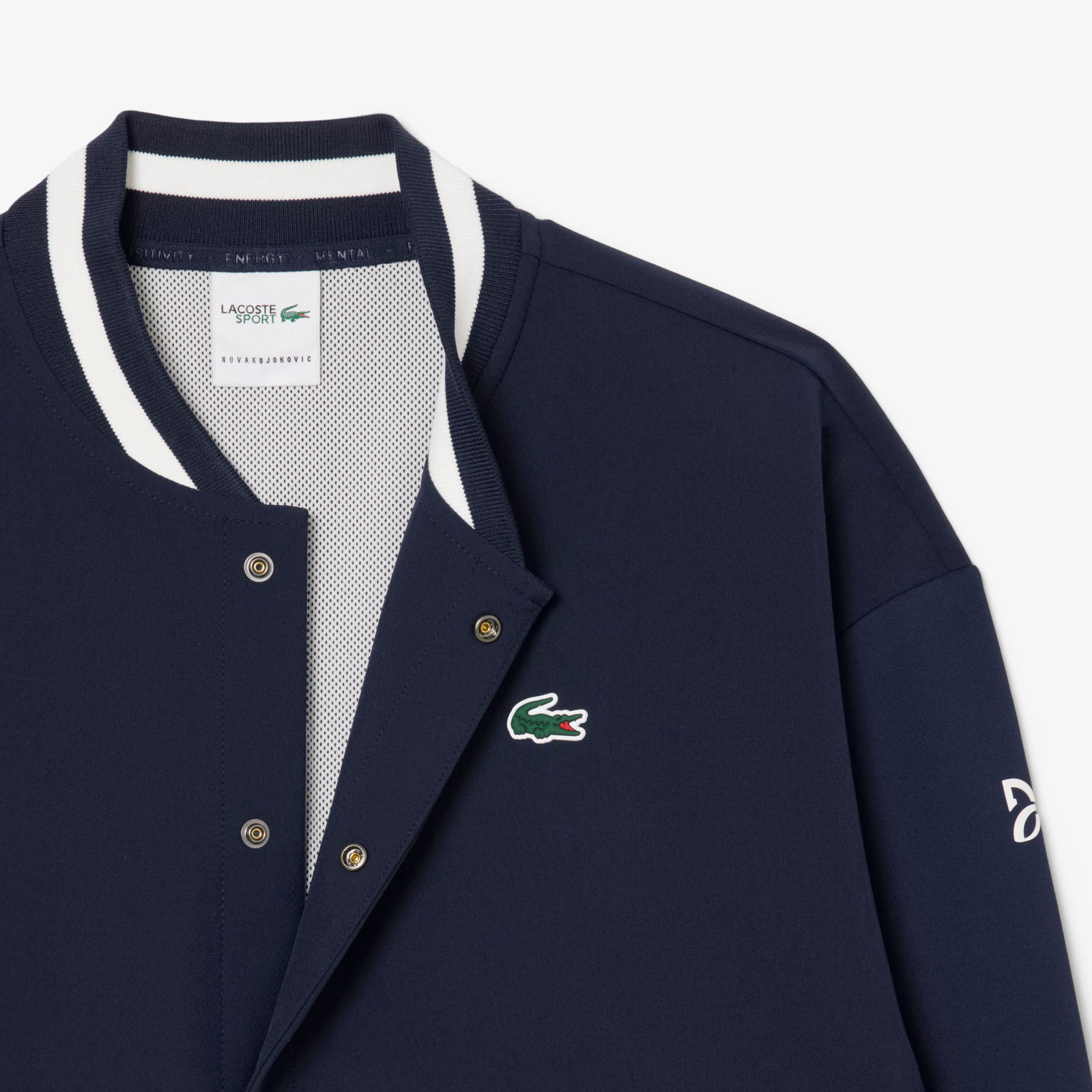 Lacoste Erkek Hakim Yaka Baskılı Lacivert Ceket