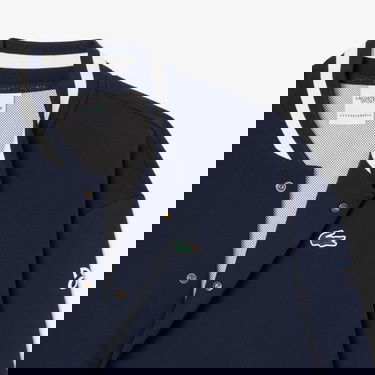  Lacoste Erkek Hakim Yaka Baskılı Lacivert Ceket