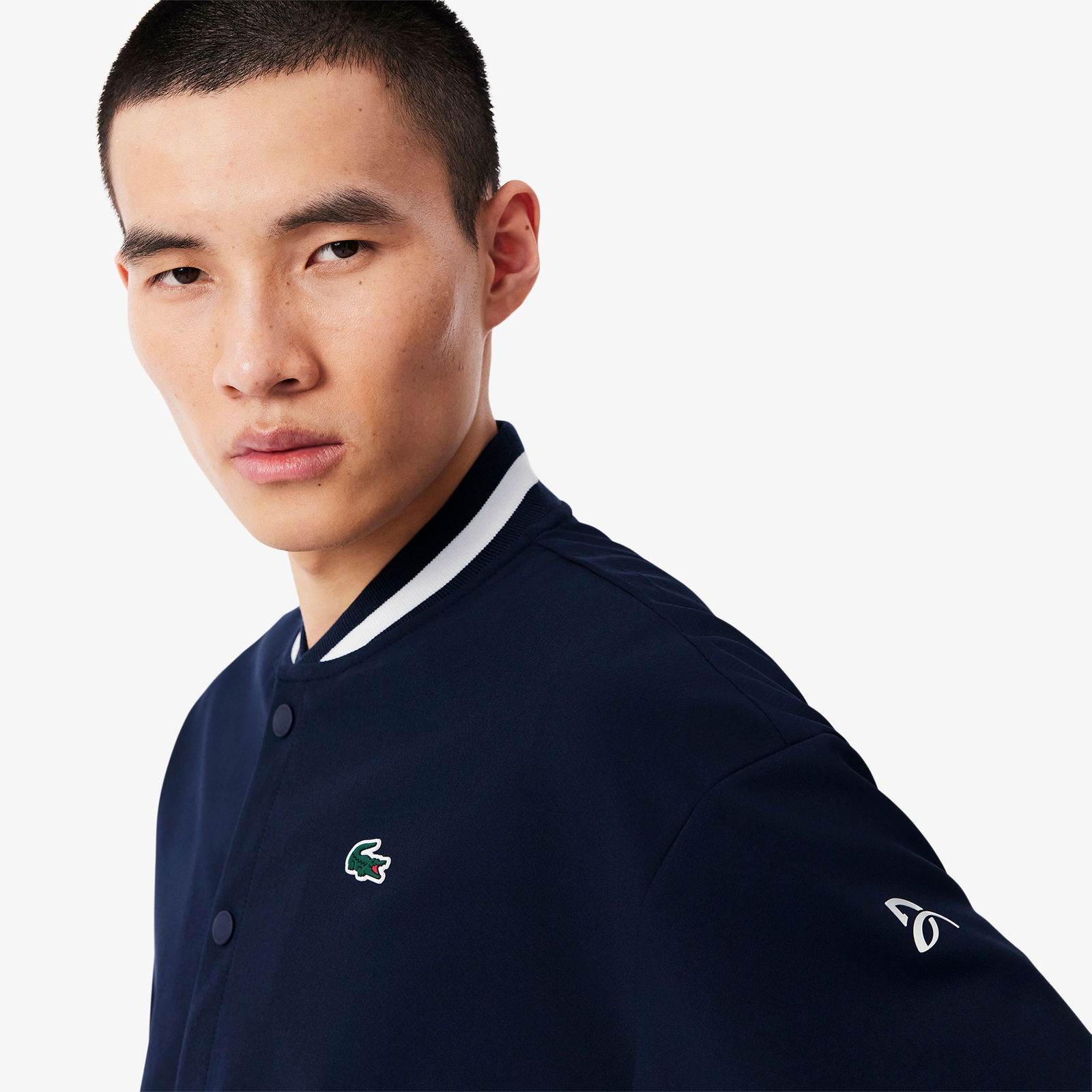 Lacoste Erkek Hakim Yaka Baskılı Lacivert Ceket