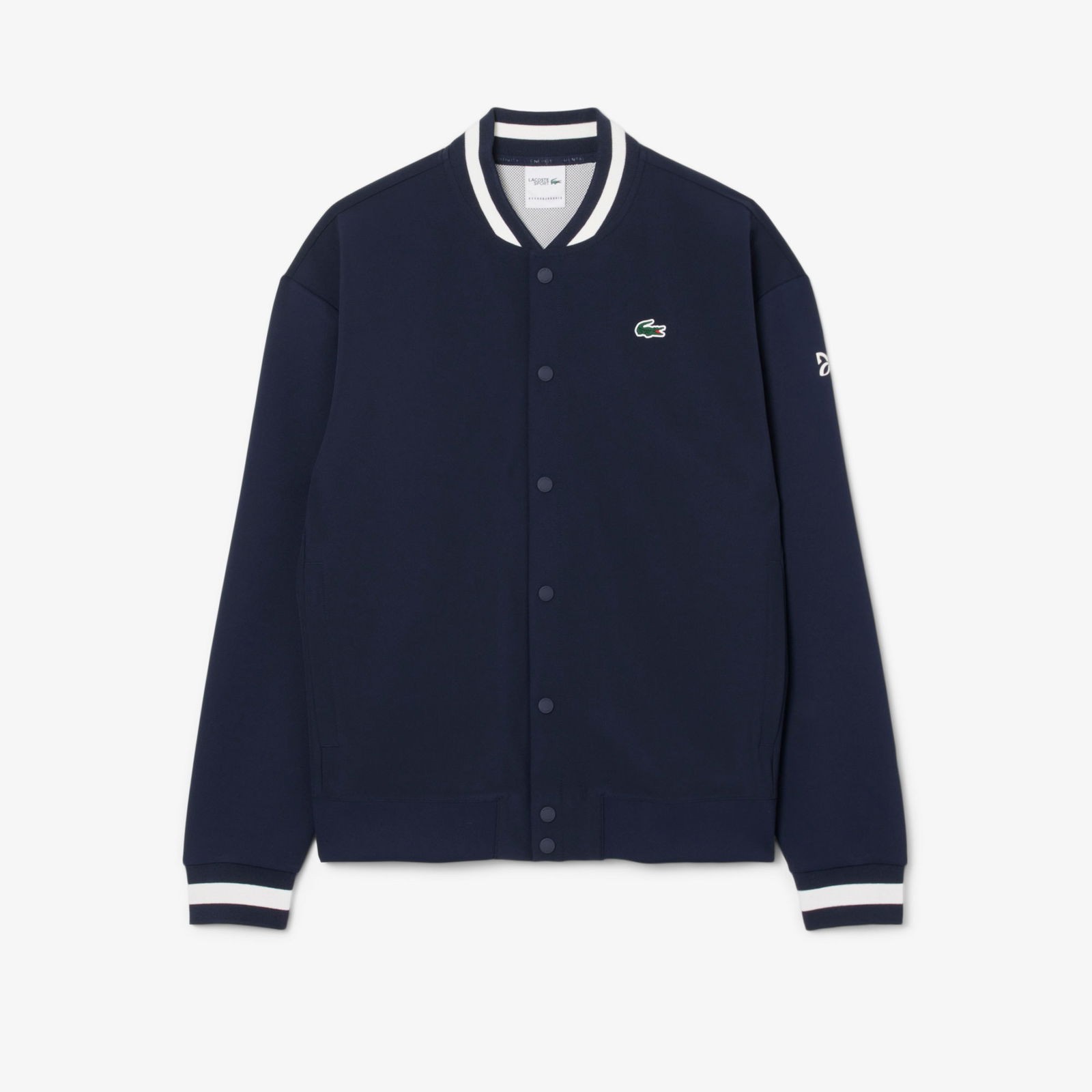 Lacoste Erkek Hakim Yaka Baskılı Lacivert Ceket