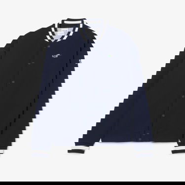  Lacoste Erkek Hakim Yaka Baskılı Lacivert Ceket
