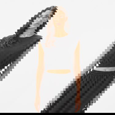  Lacoste Kadın Regular Fit Kolsuz Bisiklet Yaka Siyah Bluz
