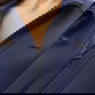  Lacoste Kadın Loose Fit Fermuarlı Lacivert Sweatshirt