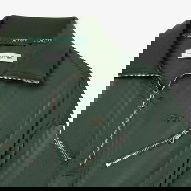 Lacoste Kadın Relaxed Fit Uzun Kollu Yarım Fermuarlı Koyu Yeşil Elbise