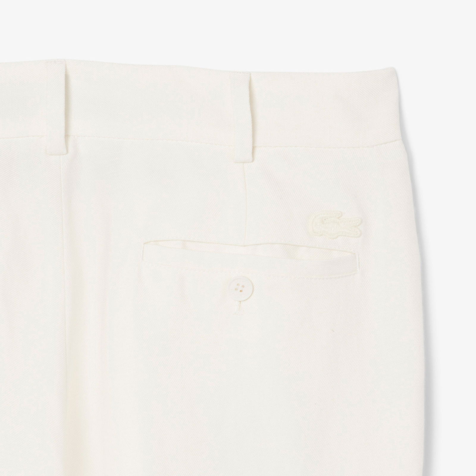 Lacoste Erkek Regular Fit Keten Beyaz Pantolon