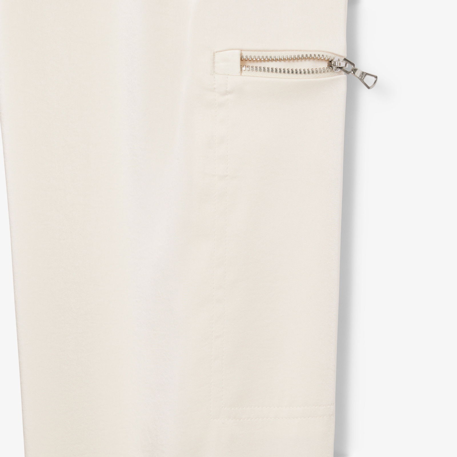Lacoste Kadın Oversized Fit Krem Pantolon
