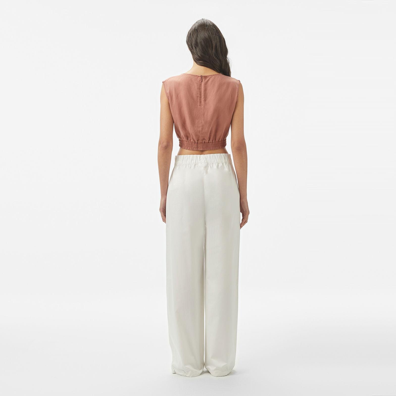 Lacoste Kadın Relaxed Fit Beyaz Pantolon