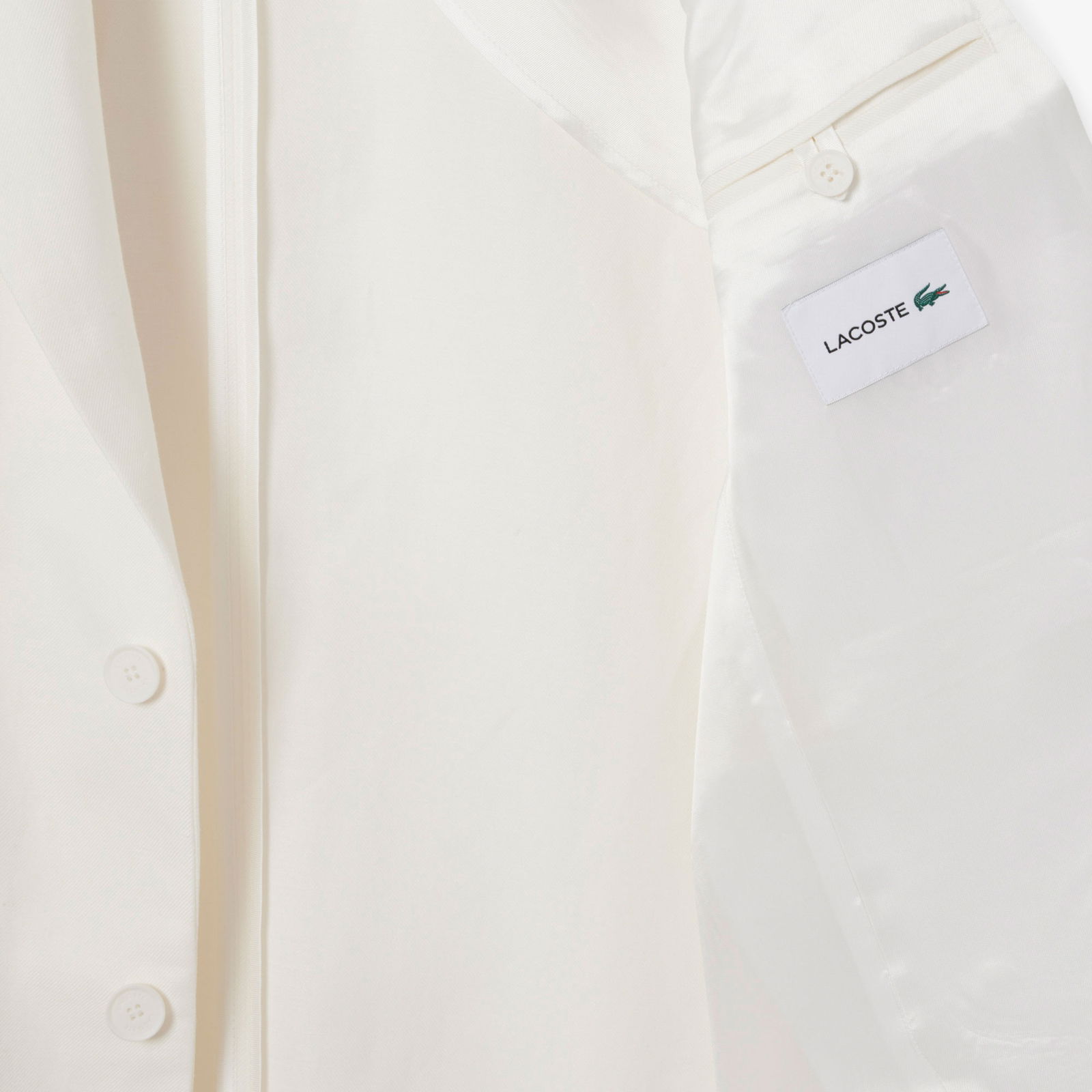 Lacoste Erkek Regular Fit Keten Beyaz Ceket