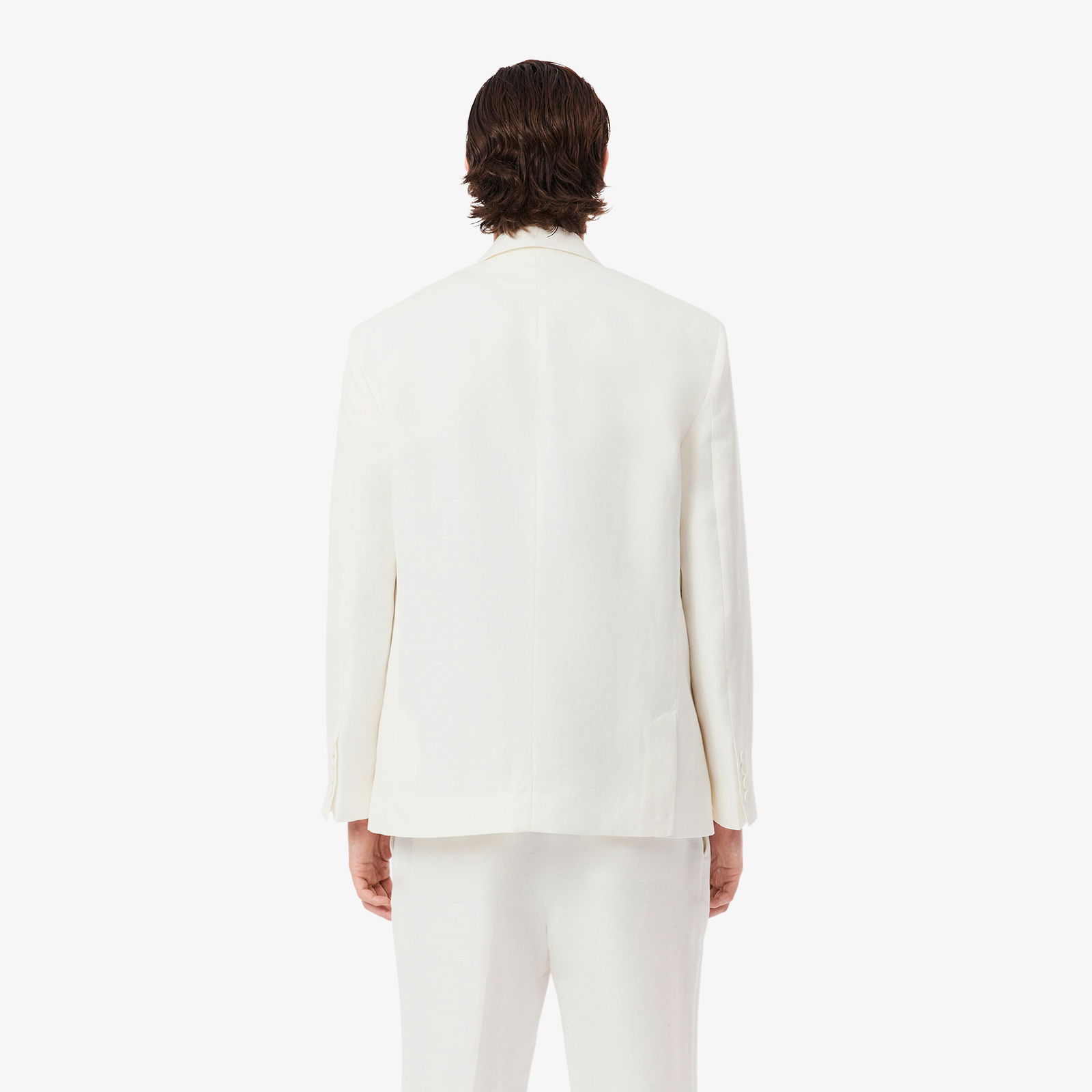Lacoste Erkek Regular Fit Keten Beyaz Ceket