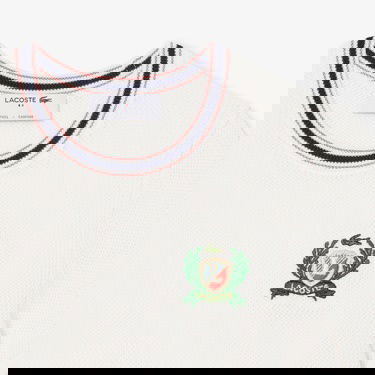  Lacoste Kadın Regular Fit Kısa Kollu Bisiklet Yaka Beyaz Triko